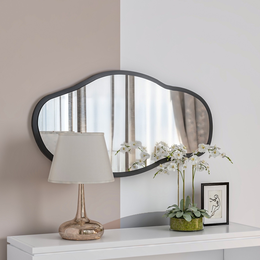 Espejo de pared COULDY 85x45 cm negro
