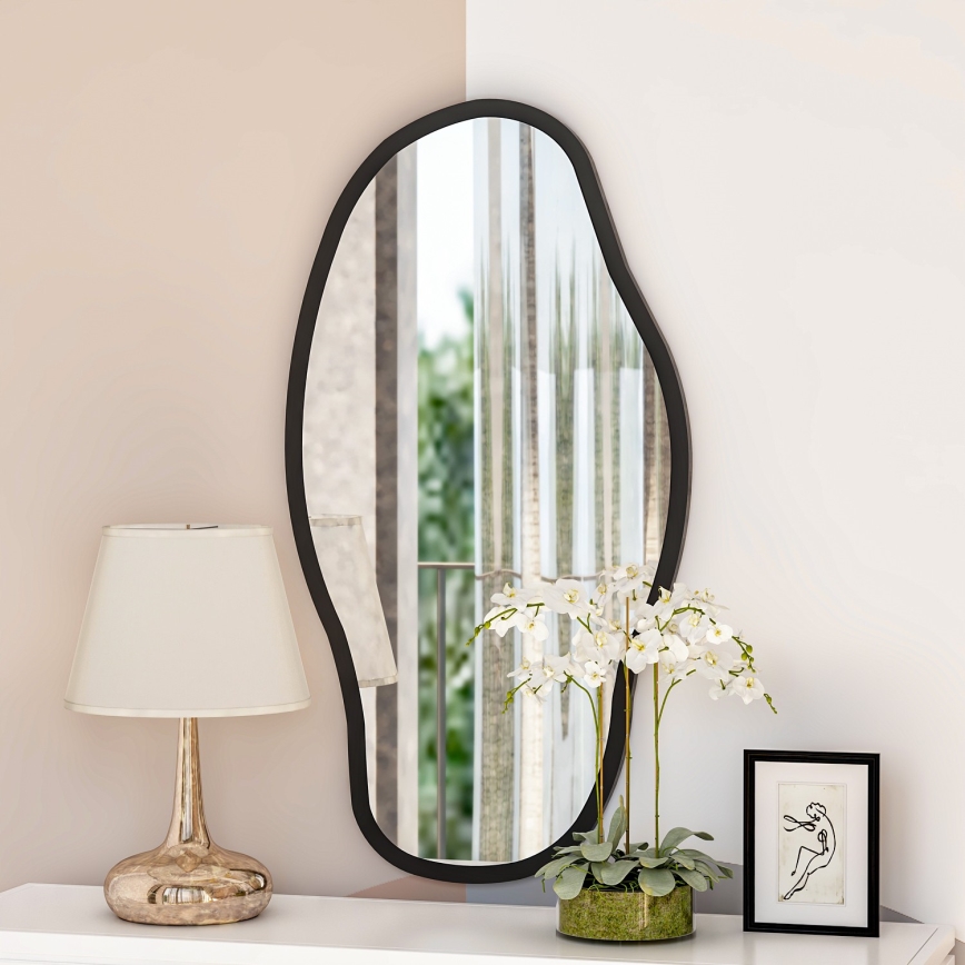 Espejo de pared COULDY 85x45 cm negro