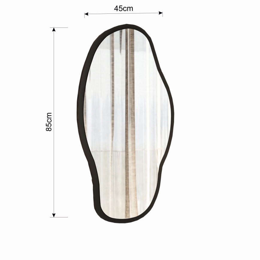 Espejo de pared COULDY 85x45 cm negro