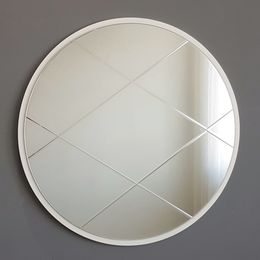 Espejo de pared diá. 60 cm blanco