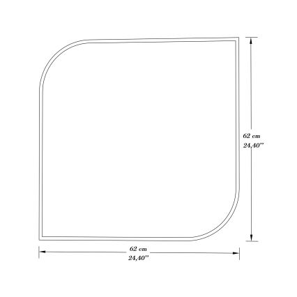 Espejo de pared KAPPA 62x62 cm blanco