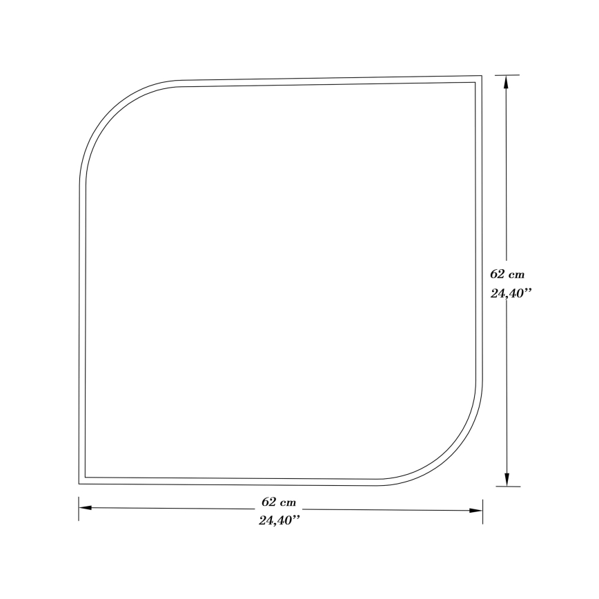 Espejo de pared KAPPA 62x62 cm blanco