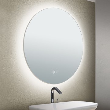 Espejo de pared LED calefactado para baño con retroiluminación FOCUS LED/18W/230V 3000/4200/6000K d. 45 cm IP44