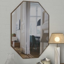 Espejo de pared LOST 70x45 cm marrón