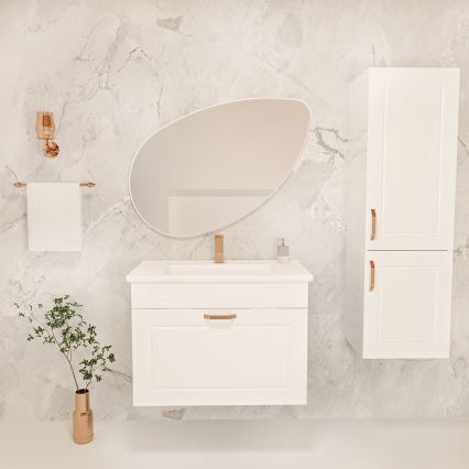 Espejo de pared LUCAS 101,5x59,8 cm blanco