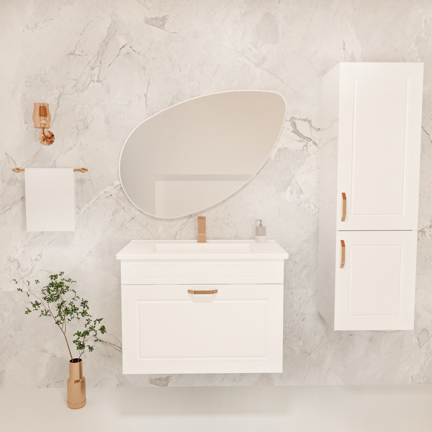 Espejo de pared LUCAS 101,5x59,8 cm blanco