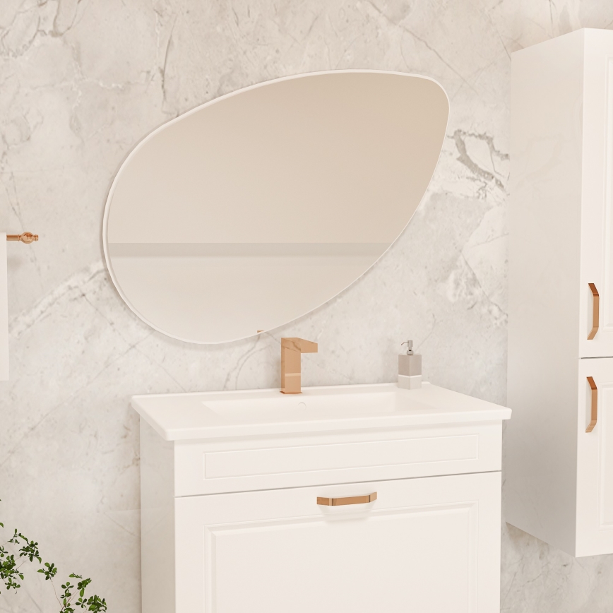 Espejo de pared LUCAS 101,5x59,8 cm blanco