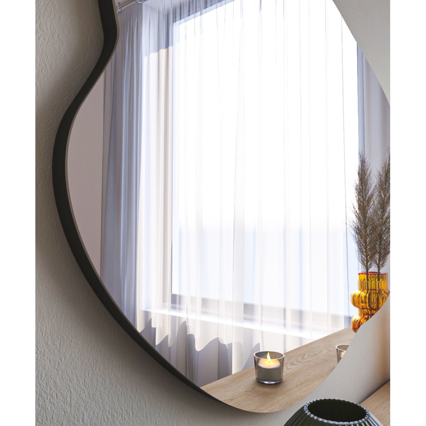 Espejo de pared OHHO 85x60 cm negro