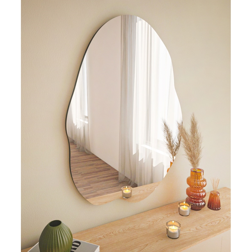 Espejo de pared OHHO 85x60 cm negro