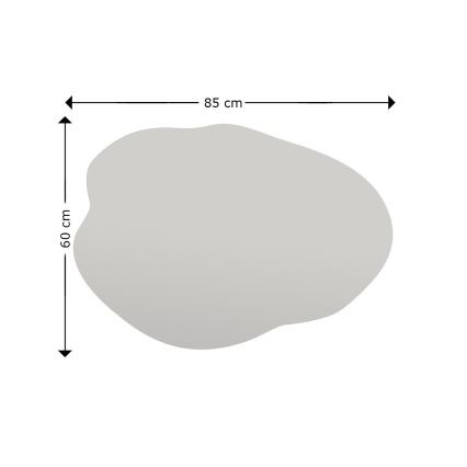 Espejo de pared OHHO 85x60 cm negro