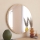 Espejo de pared OZZE diá. 60 cm marrón