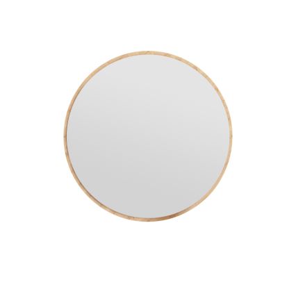 Espejo de pared OZZE diá. 60 cm marrón
