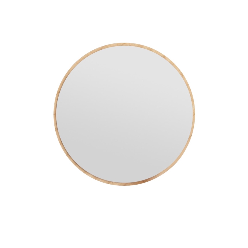 Espejo de pared OZZE diá. 60 cm marrón