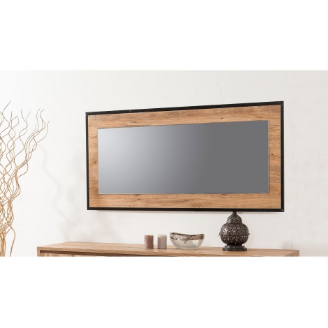 Espejo de pared QUANTUM 60x110 cm marrón/negro