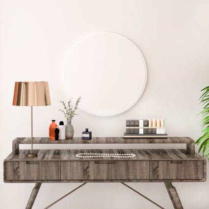 Espejo de pared ROYAL diá. 59 cm blanco