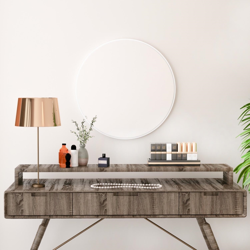Espejo de pared ROYAL diá. 59 cm blanco