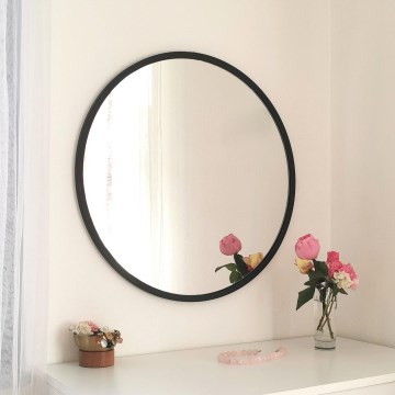 Espejo de pared SIYAH diá. 60 cm negro
