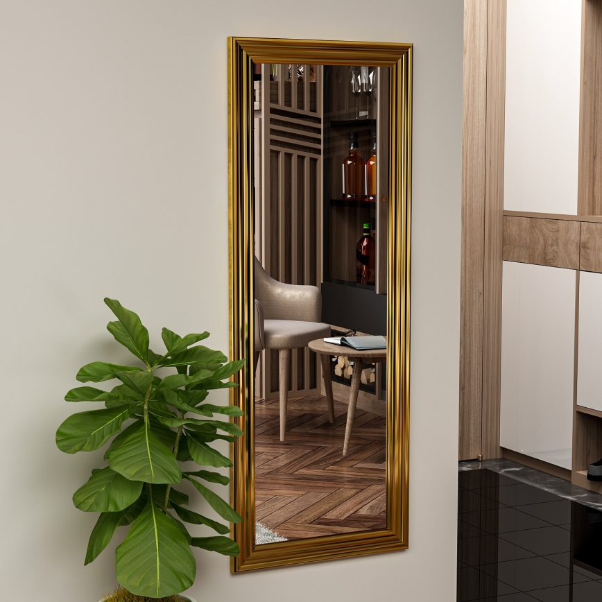 Espejo de pared SMOOTH 105x40 cm dorado