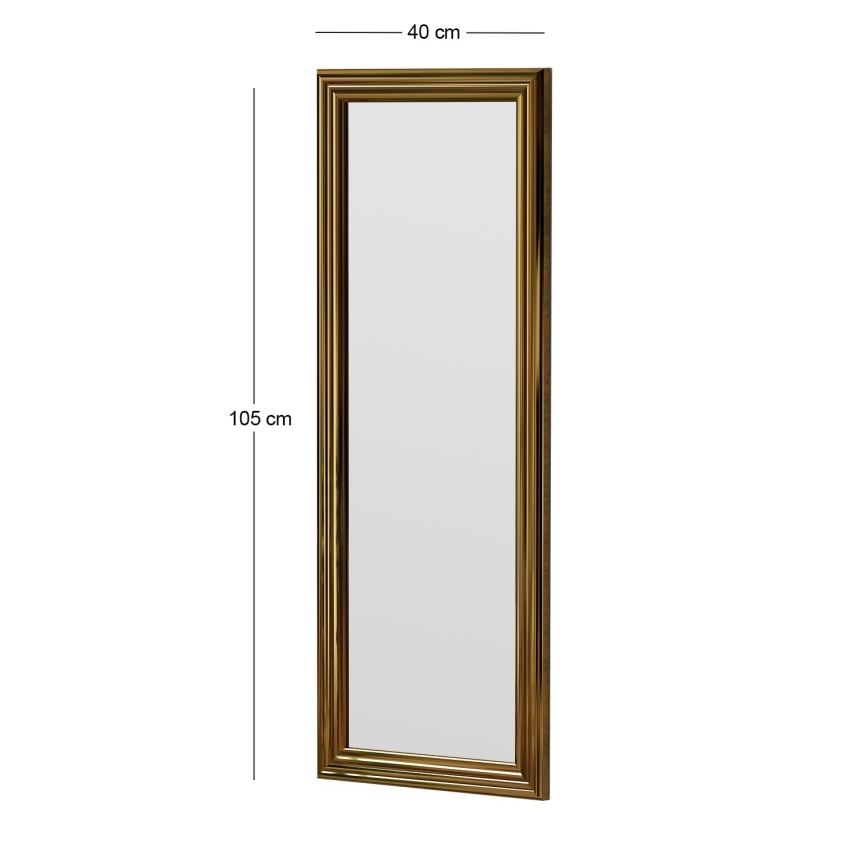 Espejo de pared SMOOTH 105x40 cm dorado