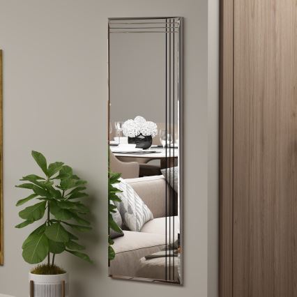 Espejo de pared TRIO 120x40 cm cromo brillante