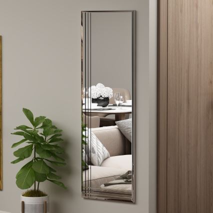 Espejo de pared TRIO 120x40 cm cromo brillante