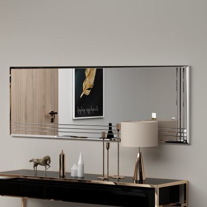 Espejo de pared TRIO 120x40 cm cromo brillante