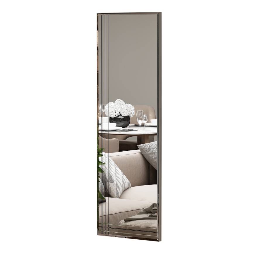 Espejo de pared TRIO 120x40 cm cromo brillante
