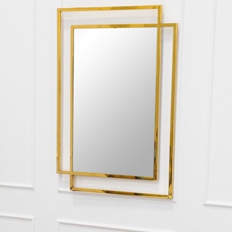 Espejo de pared VIDO 110x80 cm dorado