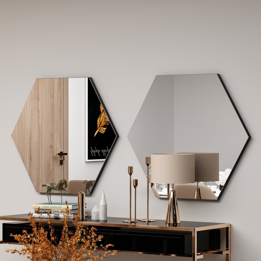 Espejo de pared ZEO 60x70 cm negro