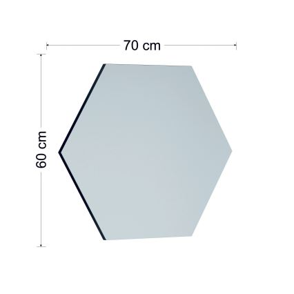 Espejo de pared ZEO 60x70 cm negro