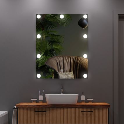 Espejo LED con iluminación 9xLED/1W/230V 3000/4000/6000K 50x40 cm IP44