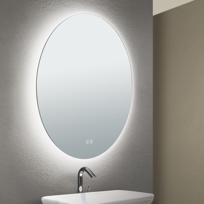 Espejo LED de pared calefactado para baño con retroiluminación FOCUS LED/25W/230V 3000/4200/6000K d. 60 cm IP44