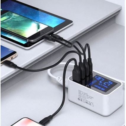 Estación de carga 3xUSB A + 1xUSB C