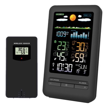 Estacion meteorologica con pantalla LCD 2xAA negro