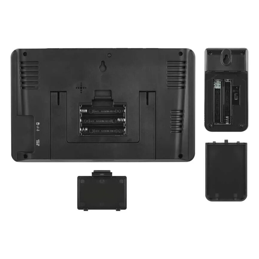 Estacion meteorologica con pantalla LCD GoSmart 5/230V Wi-Fi Tuya negro