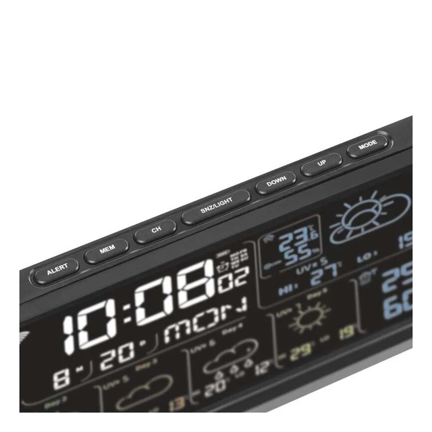 Estacion meteorologica con pantalla LCD GoSmart 5/230V Wi-Fi Tuya negro