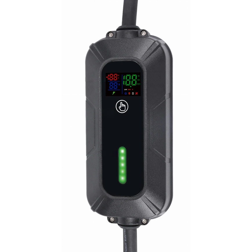 Estaciones de recarga para vehículos eléctricos EV/PHEV AC Type 2 16A/380V 11kW IP55 5m + adaptador 230V 3,7kW + estuche