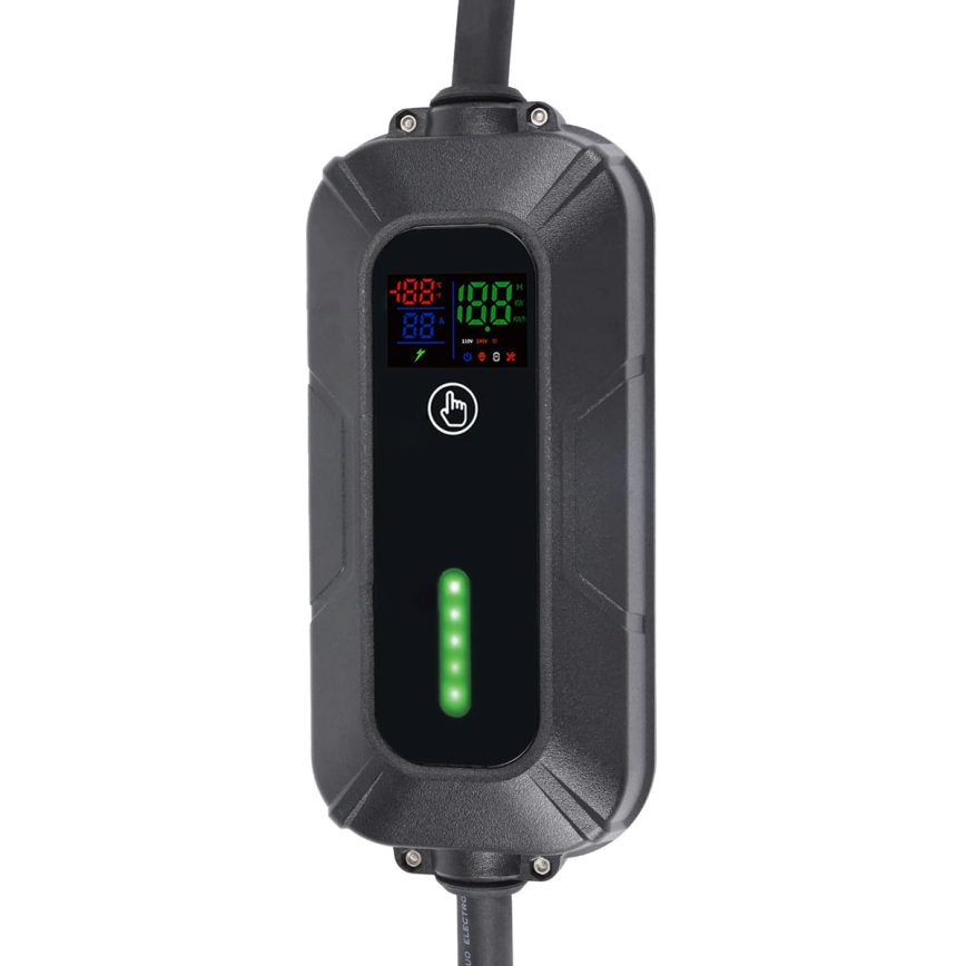 Estaciones de recarga para vehículos eléctricos EV/PHEV AC Type 2 16A/380V 11kW IP55 5m + adaptador 230V 3,7kW + estuche