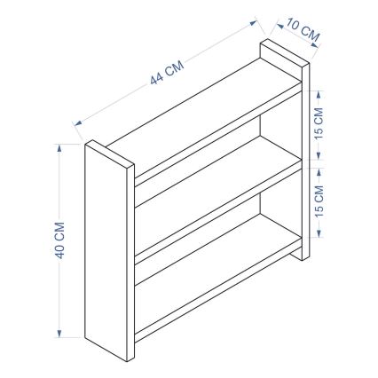 Estante de cocina COSMIC 44x10 cm antracita