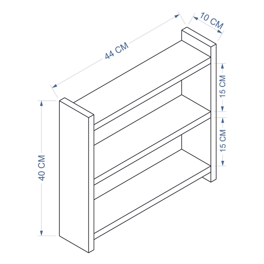 Estante de cocina COSMIC 44x10 cm antracita