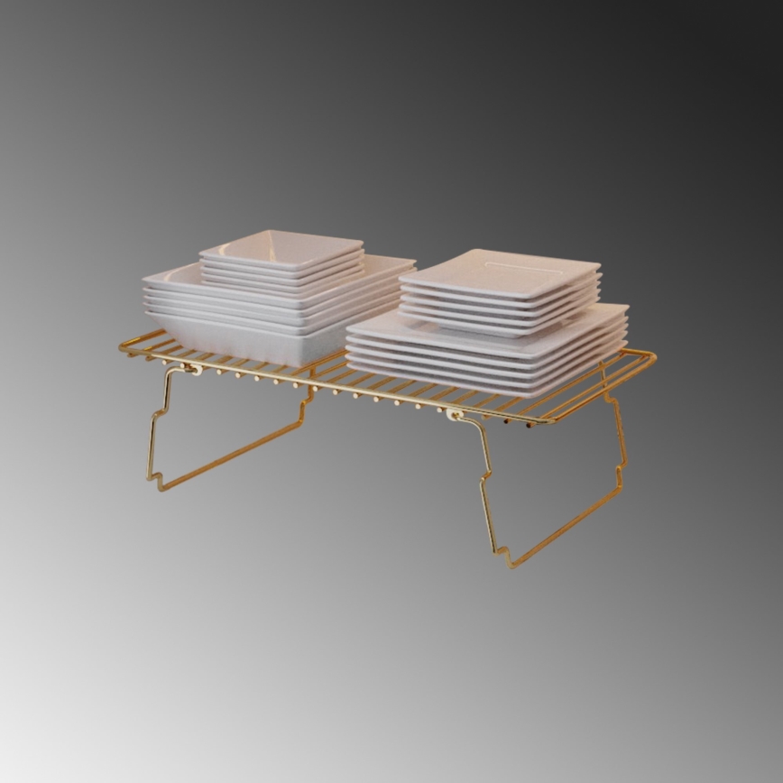 Estante de organización 42x19 cm dorado