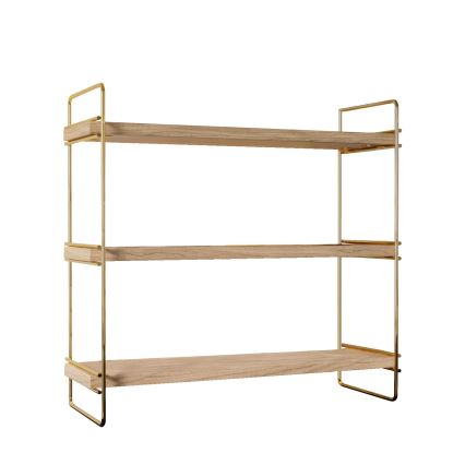 Estante de organización 45x40 cm dorado/marrón
