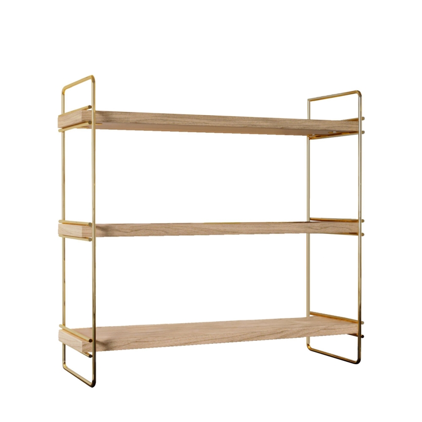 Estante de organización 45x40 cm dorado/marrón