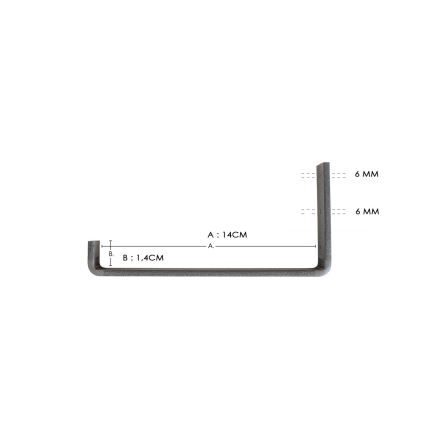 Estante de pared 16x60 cm abeto