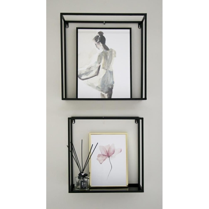 Estante de pared 45x45 cm negro