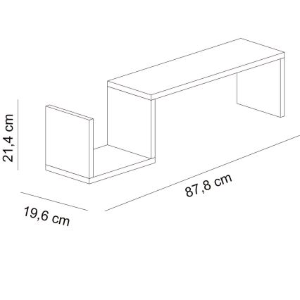 Estante de pared BIENCE 21,4x87,8 cm blanco