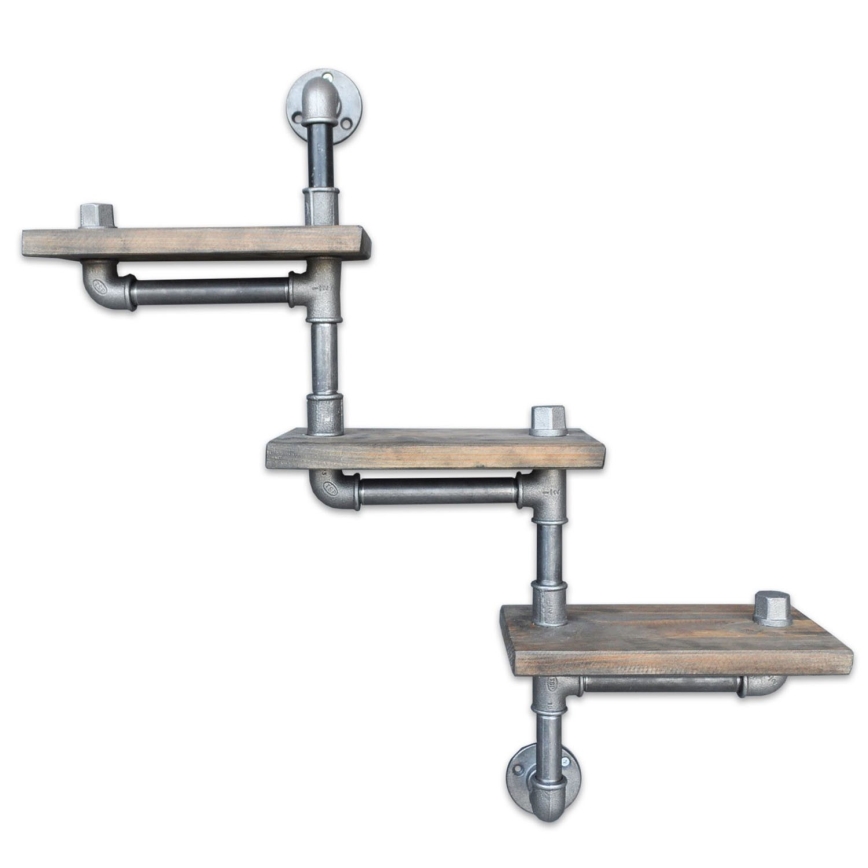 Estante de pared BORU 65x68 cm abeto/gris