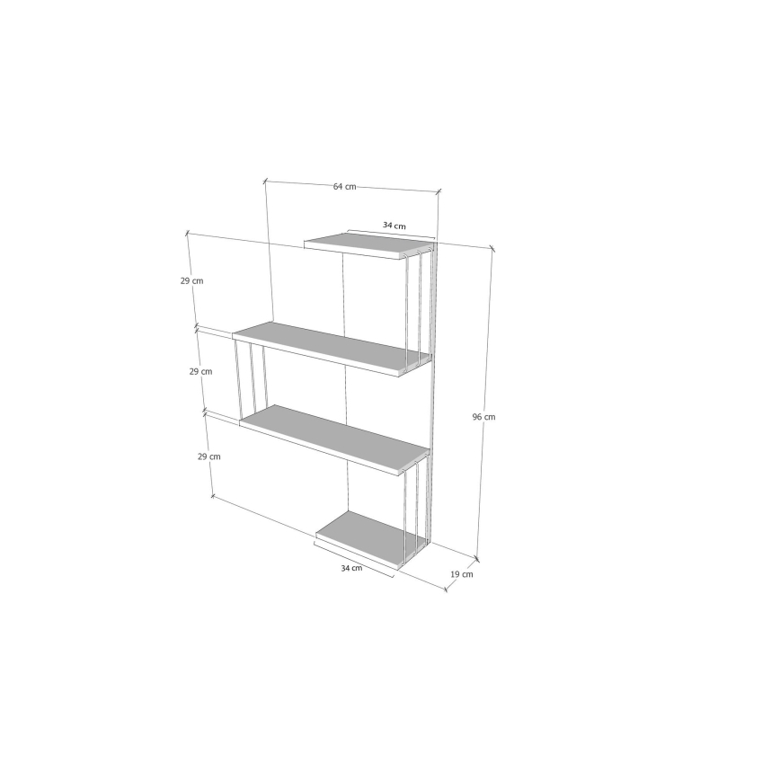Estante de pared CAMBEL 96x64 cm marrón