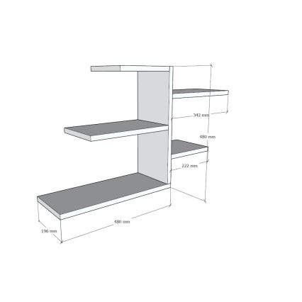 Estante de pared GAMI 48x82 cm blanco