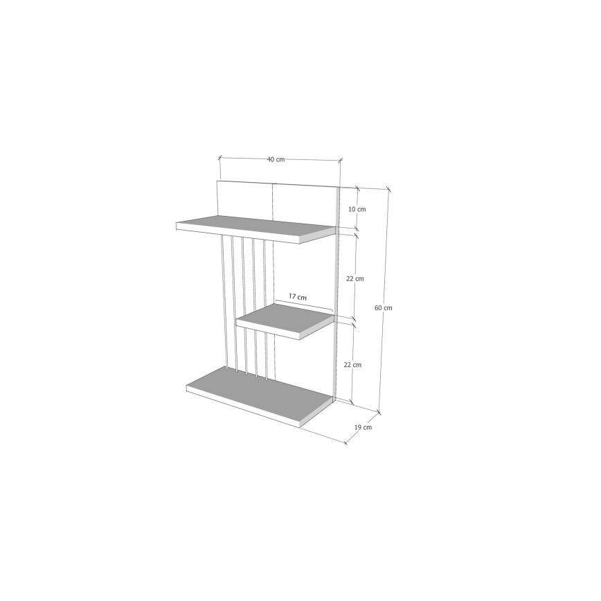 Estante de pared KINIK 60x40 cm blanco